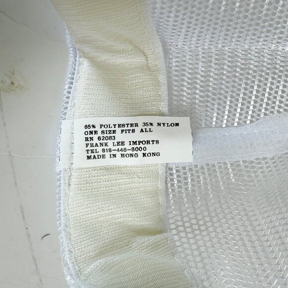 Lady Luck Casino Trucker Hat Downtown Las Vegas Vintage 1990s White Mesh Cap - Picture 6 of 8